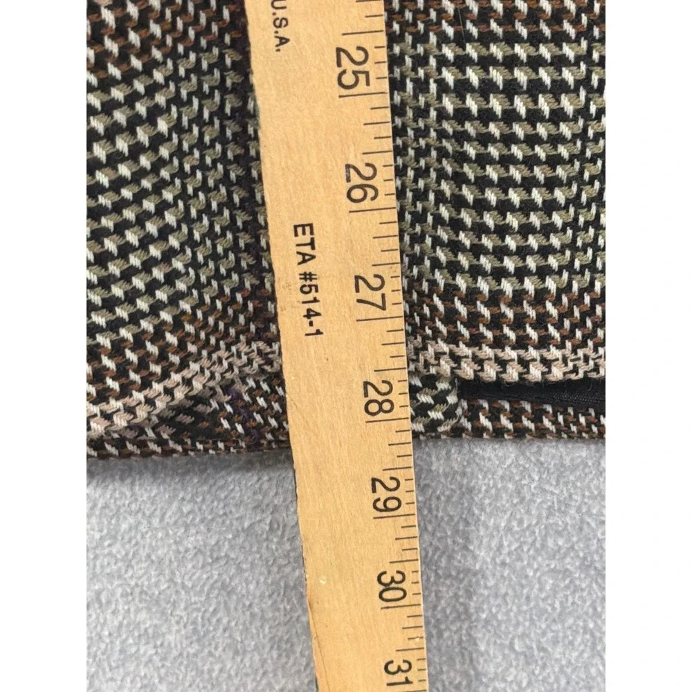 VTG Emily Womens Plaid Blazer Jacket  Wool Blend Career Sz 14 Romania‎
